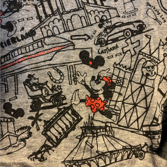 Disney Gray Raglan Sweatshirt with Vintage Design - Picture 4 of 7